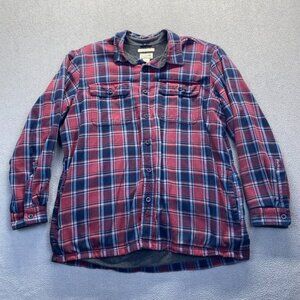 LL Bean Shirt Mens Size XL Multicolor  Plaid Flannel Fleece Lined Heavey Shacket